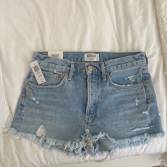 Agolde Parker denim shorts size 25 - Picture 4 of 7